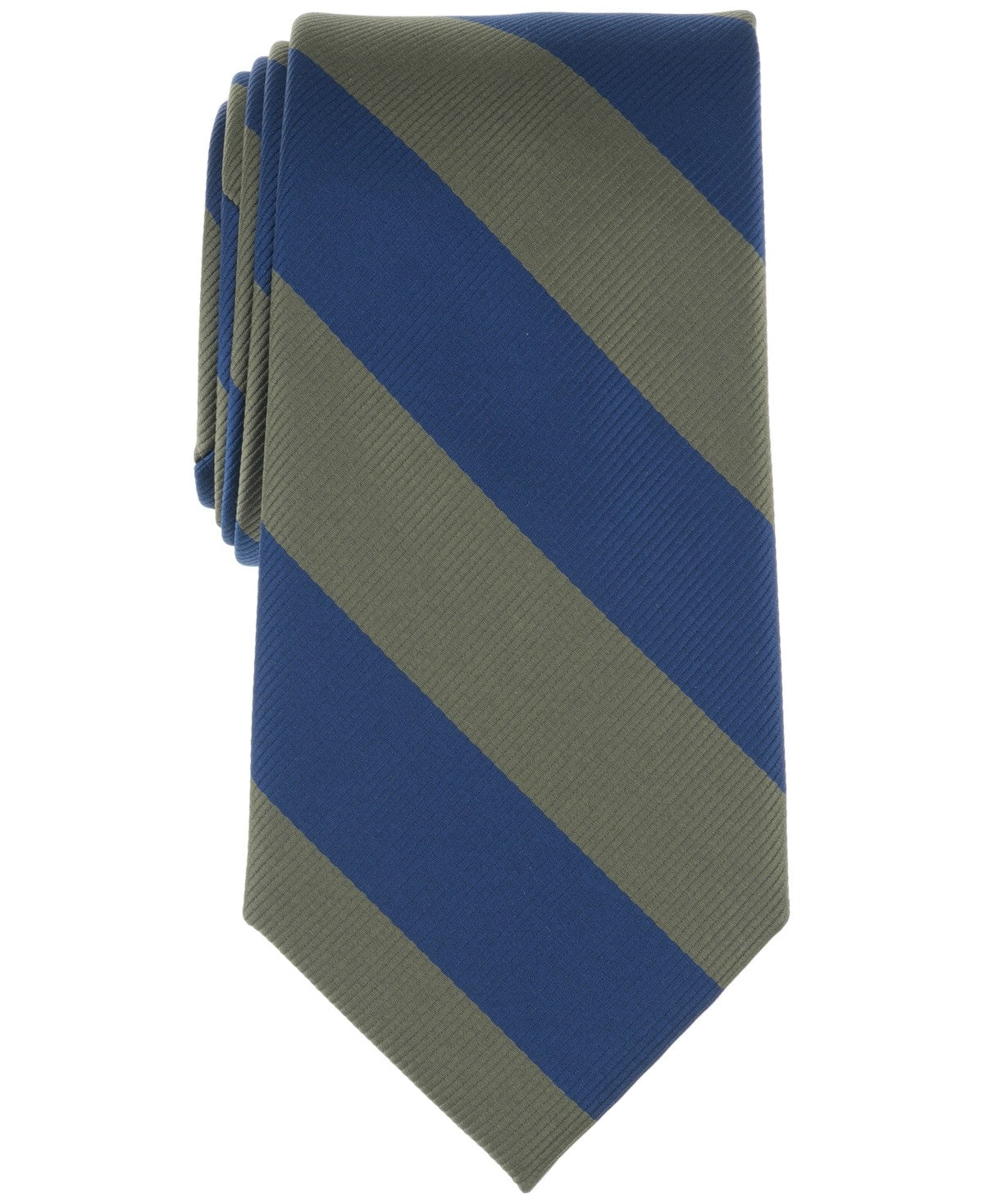 Club Room Mens Kalie Classic Stripe Neck Tie Green Hunter Green