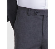 Tallia Mens Classic fit Dress Pants 42 / 30 Charcoal Grey Solid Stretch