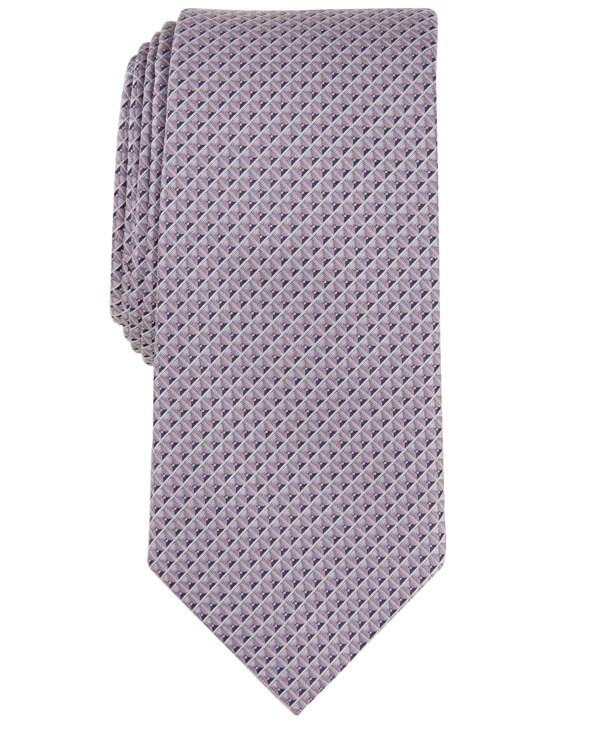 Alfani Mens Emerson Slim Geo Neat Neck Tie Light Pink