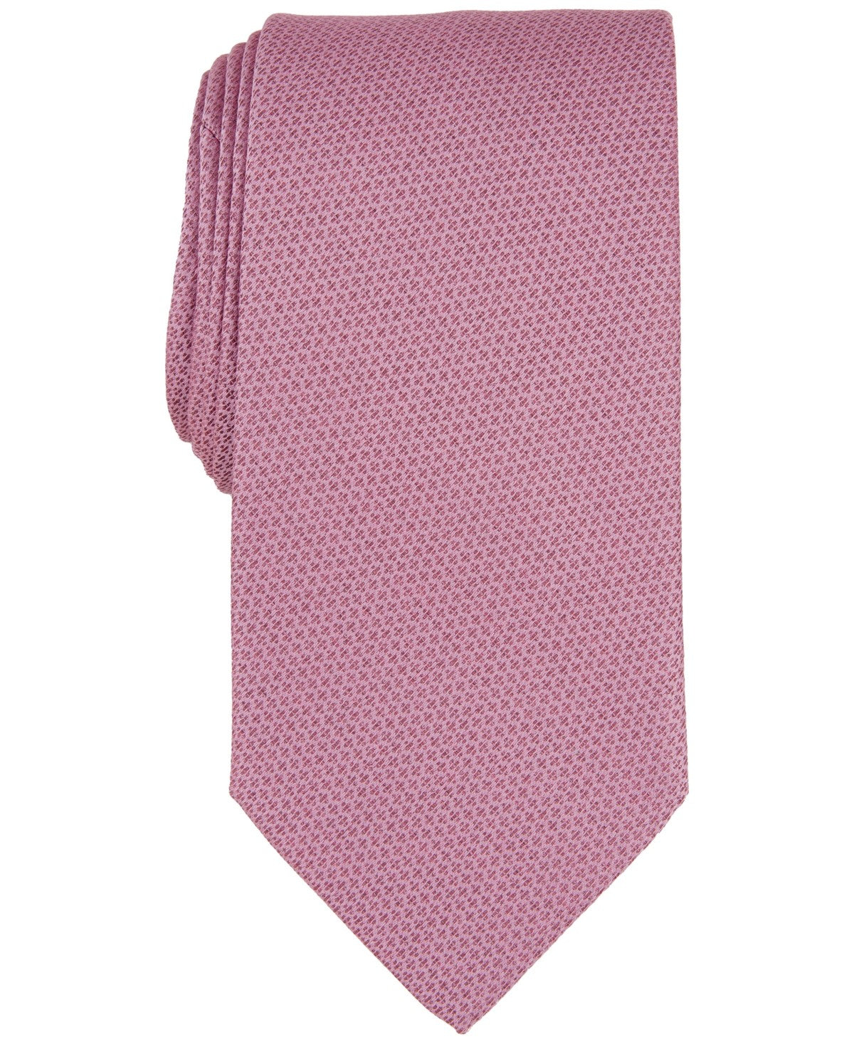 Michael Kors Mens Tie Necktie One Size Pink Dunbar Micro Pattern Rose