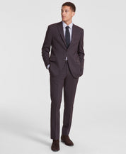 Dkny Mens Modern Fit Suit Jacket 36 Short Burgundy DNUR217W0362