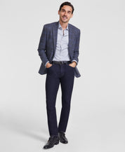 Michael Kors Mens Classic fit Sport Coat Blazer 46 L Grey Blue Plaid