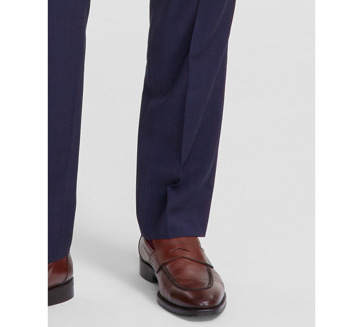 Brooks Brothers Mens Classic fit Wool Dress Pants 38 / 32 Blue Plaid