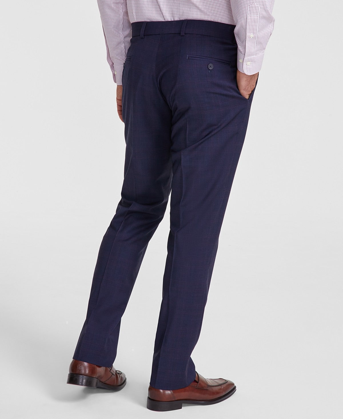 Brooks Brothers Mens Classic fit Wool Dress Pants 38 / 32 Blue Plaid
