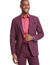 Bar Iii Mens Skinny fit Suit Jacket Blazer 36 S Berry Red Solid Wool