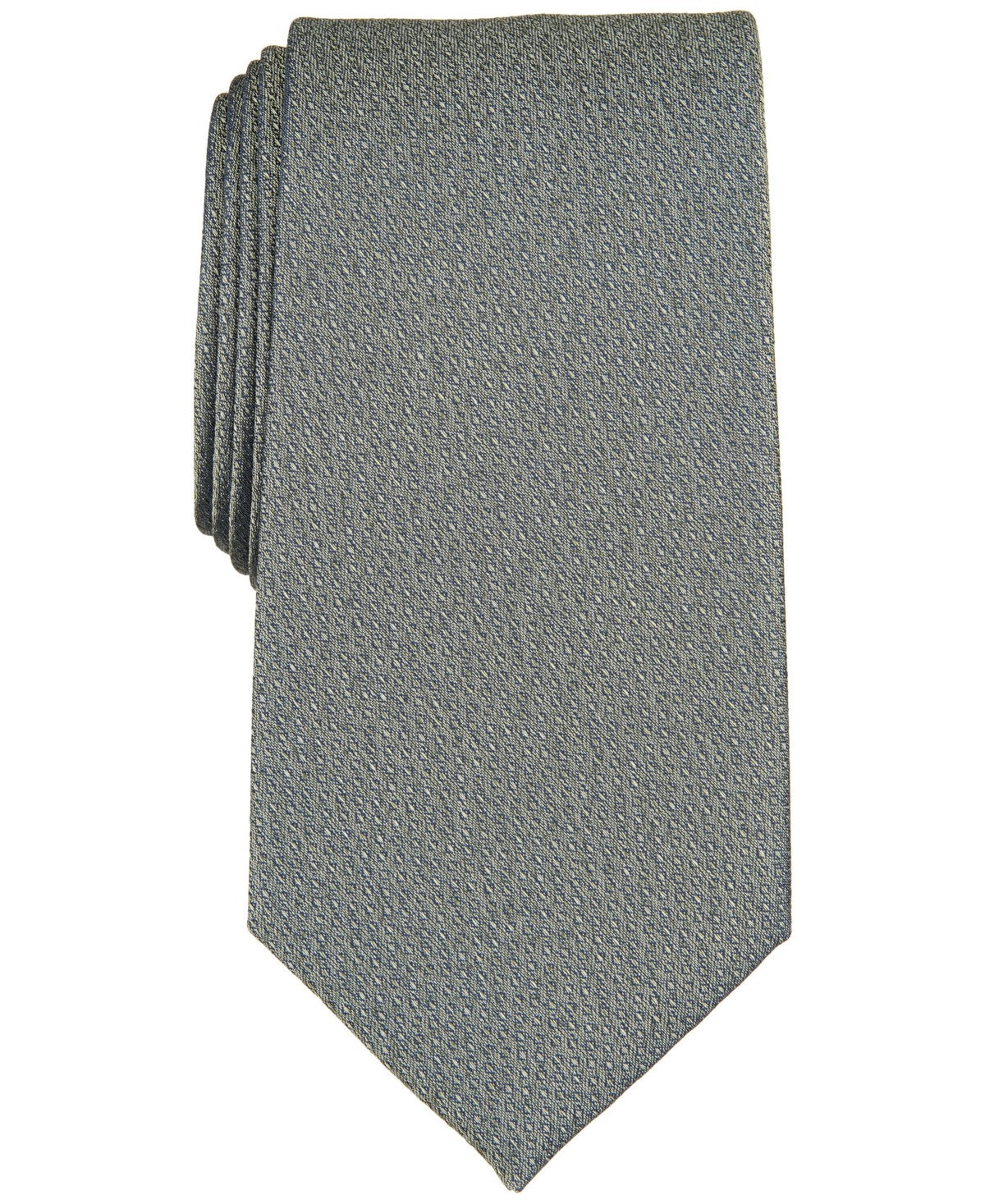 Perry Ellis Mens Malco Classic Solid Neck Tie Hunter Green