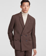 Hugo Boss Mens Modern fit Double Breasted Suit Jacket Blazer 42 S Brown Wool
