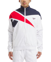 Reebok Mens Track Jacket Coat XL White Full Zip Solid