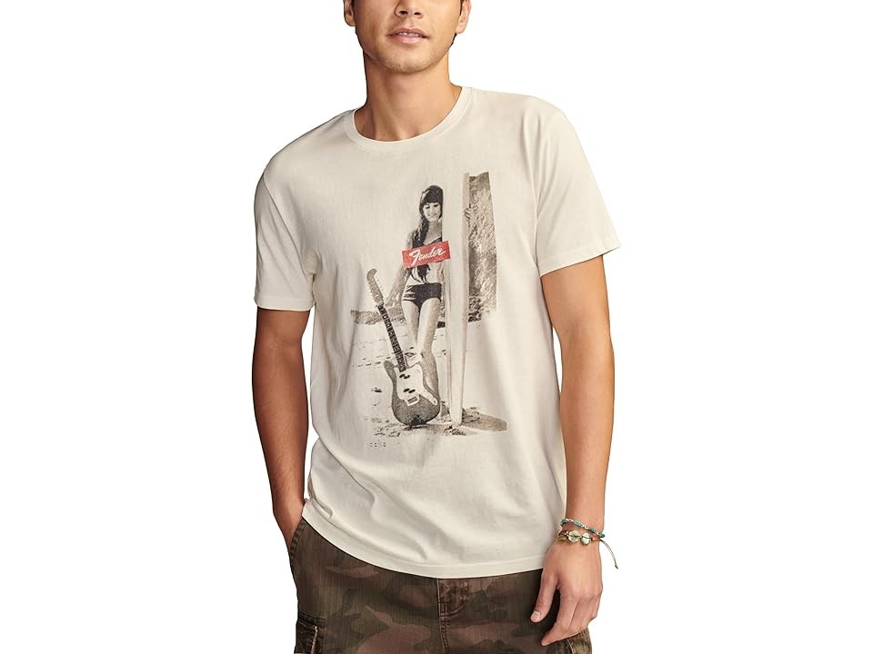 Lucky Brand Men Regular fit Short Sleeve T-Shirt Shirt XXL Beige Solid