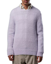 NN07 Mens Walther 6526 Solid Regular Fit Crewneck Sweater Small Purple