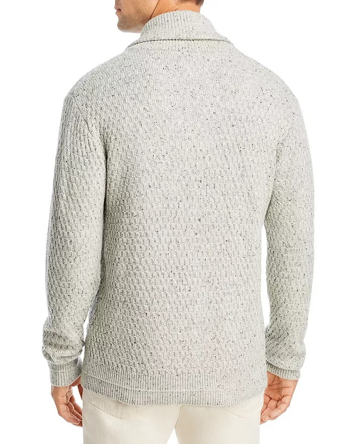 Liverpool Los Angeles Birdseye Cardigan Sweater Medium Light Grey