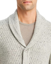 Liverpool Los Angeles Birdseye Cardigan Sweater Medium Light Grey