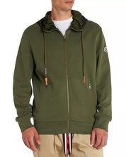 Moncler Mens Zip Front Hoodie Jacket Small Green