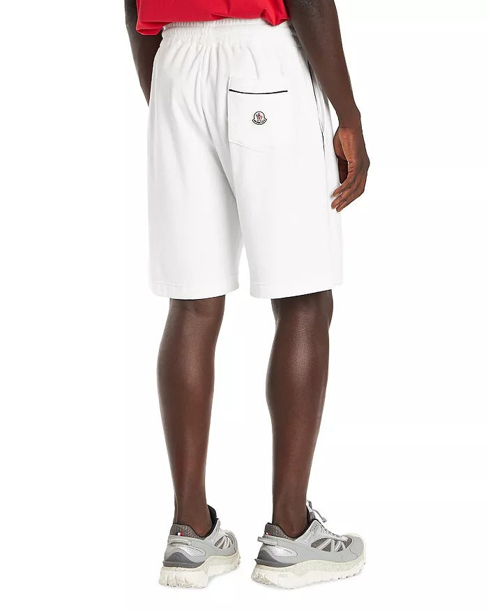 Moncler Mens Kevyn Three Pocket Terry Shorts Small White