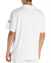 Moncler Mens Ramsey Short Sleeve Pocket Polo Shirt Small White