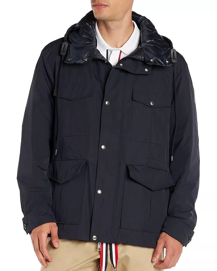Moncler Isidore Mens Reversible Puffer Jacket Coat Size 4/ XL Dark Blue