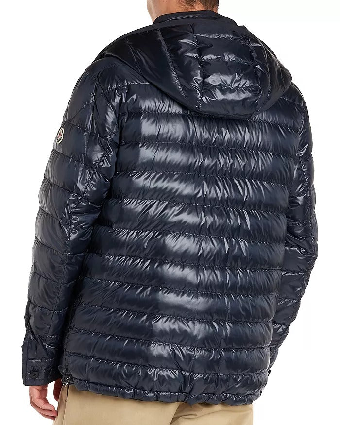 Moncler Isidore Mens Reversible Puffer Jacket Coat Size 4/ XL Dark Blue