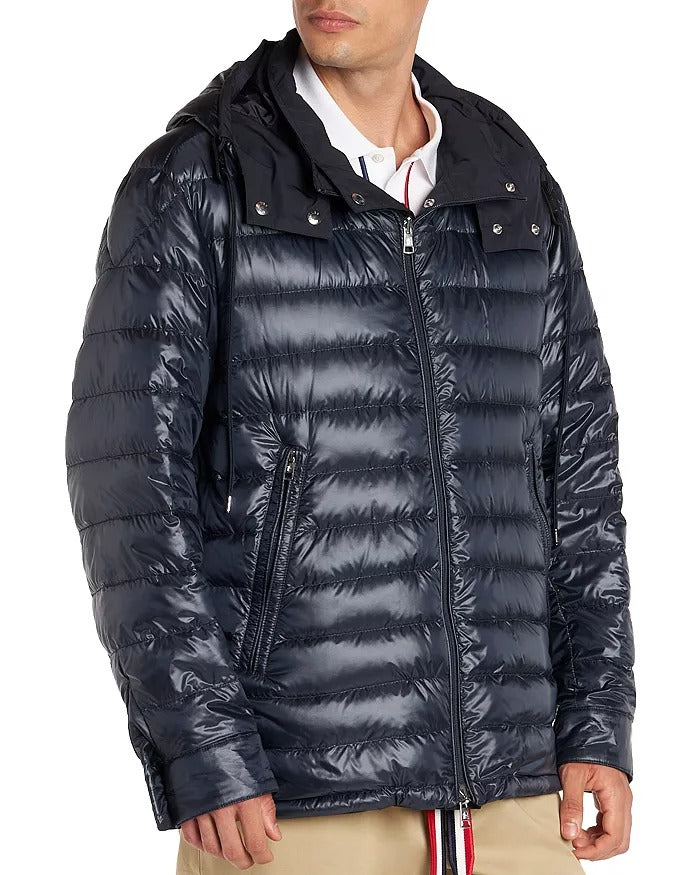 Moncler Isidore Mens Reversible Puffer Jacket Coat Size 4/ XL Dark Blue