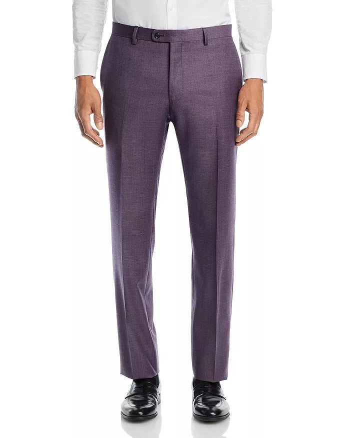 John Varvatos Star USA Mens Sharkskin Slim Fit Suit Dress Pants Size 36 Purple