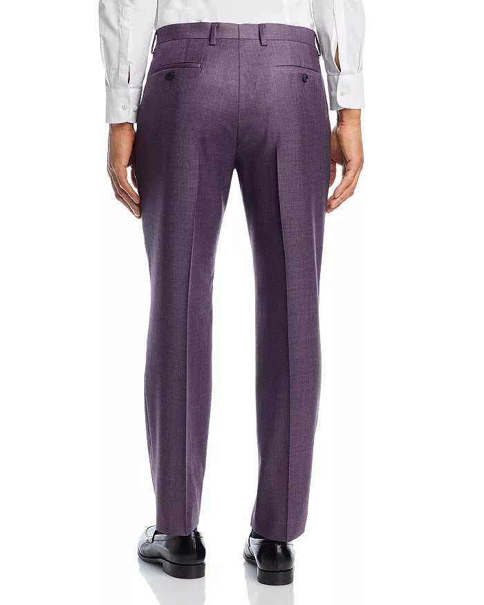 John Varvatos Star USA Mens Sharkskin Slim Fit Suit Dress Pants Size 36 Purple