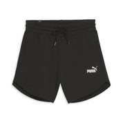 PUMA Womens Regular fit High Rise Sweat Shorts Large Black Solid