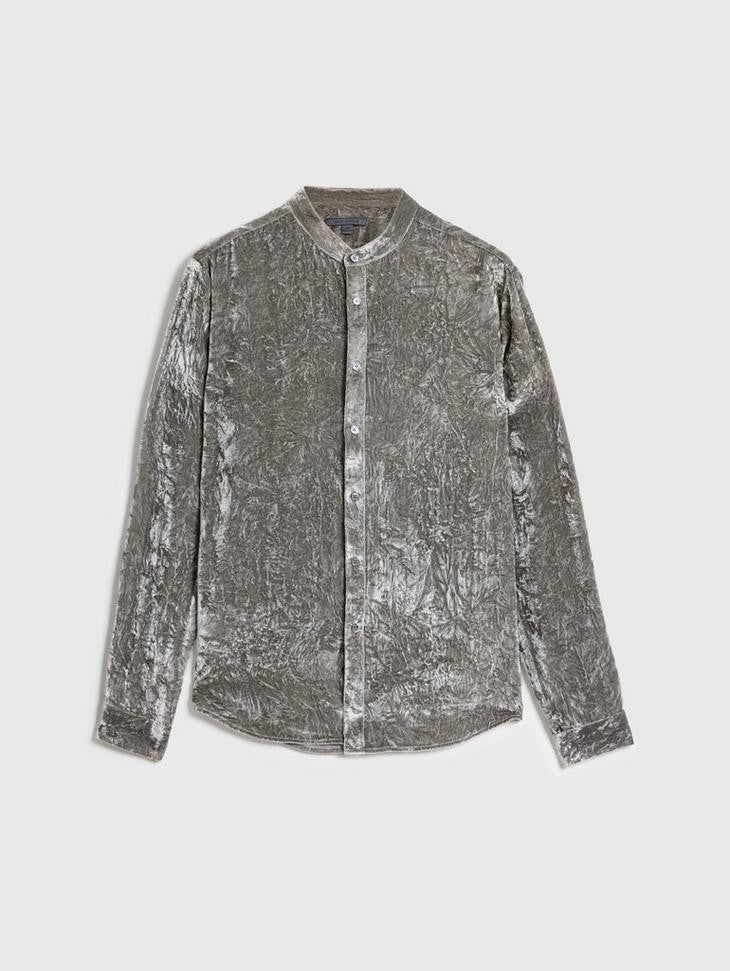 John Varvatos Mens Vigo Slim Fit Long Sleeve Button Up Shirt Large Grey