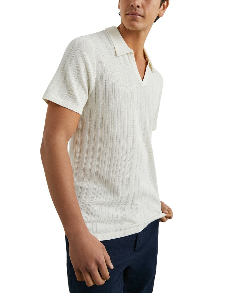 Rails Mens Regular fit Short Sleeve Polo Sweater Medium White Solid
