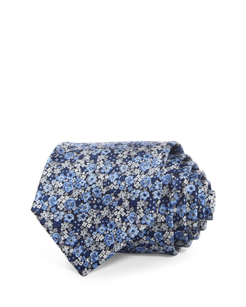 The Men's Store At Bloomingdale's Mens Classic fit Tie Blue Floral Necktie