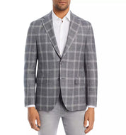 Jack Victor Mens Midland Regular Fit Plaid Sport Coat 42L Plaid