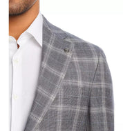 Jack Victor Mens Midland Regular Fit Plaid Sport Coat 42L Plaid
