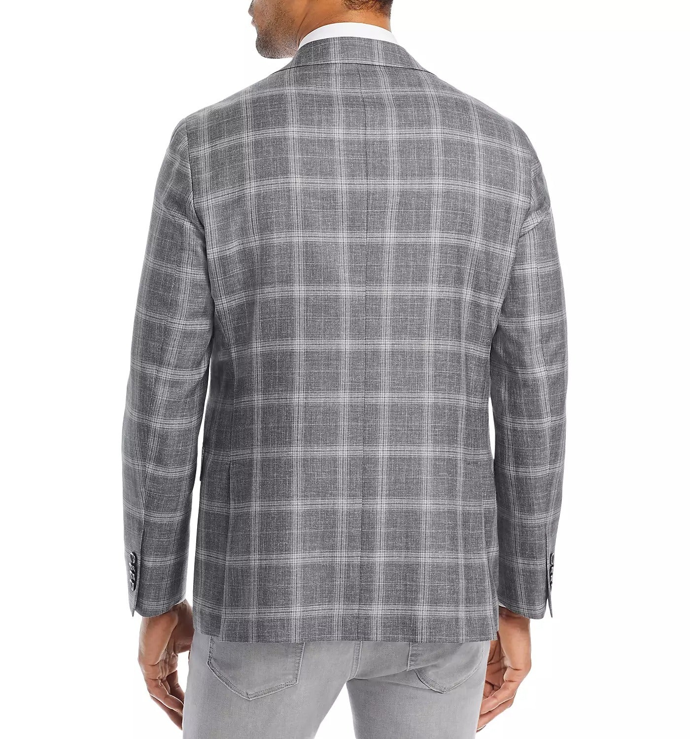 Jack Victor Mens Midland Regular Fit Plaid Sport Coat 42L Plaid