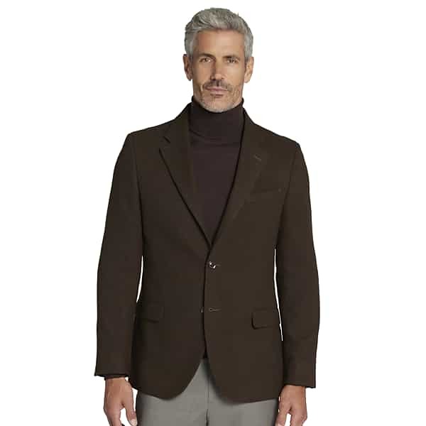 Nautica Mens Tweed Modern fit Sport Coat Blazer 38 R Brown Elbow Patches