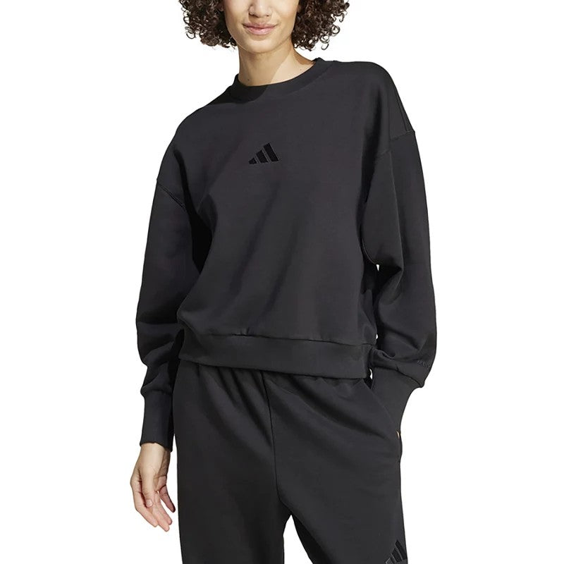 Adidas Women Regular fit Long Sleeve Crewneck Sweatshirt Medium Black Solid