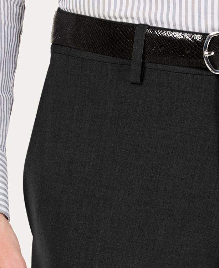 Kenneth Cole Mens Slim fit Dress Pants 30 / 29 Black Solid Stretch