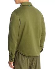 Moncler Mens Button Front Jersey Shirt Size Small Army Green