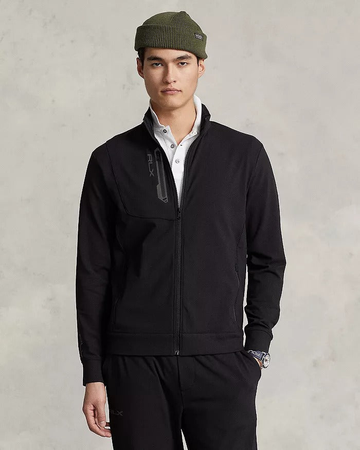 Polo Ralph Lauren RLX Mens Performance Zip-Front Jersey Jacket XXL 2XL Black