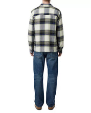 Nn07 Mens Plaid Shacket Coat Small Blue Beige
