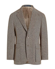 Polo Ralph Lauren Mens RL67 Herringbone Blazer Jacket Sport Coat Brown 40R