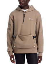 Rta Mens Regular fit Long Sleeve Hoodie Sweatshirt XXL Brown Solid