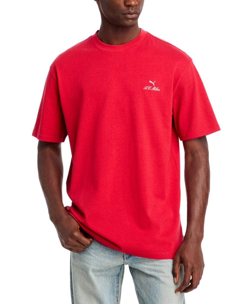Puma Mens Regular fit Short Sleeve T-Shirt Shirt Large Red Solid