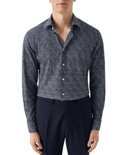 Eton Mens Slim Fit Long Sleeve Button Up Shirt 42 Blue Paisley