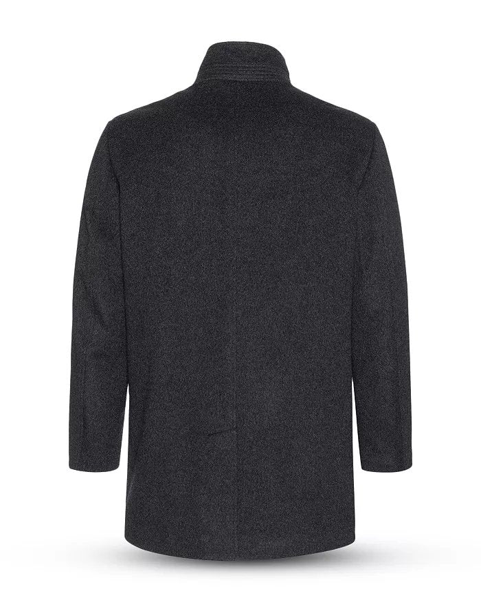 Cardinal Of Canada Mont Royal Wool & Cashmere Regular Fit Car Coat 40 R Charcoal