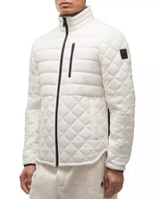 Moose Knuckles Mens Boynton Quilted Down Jacket Medium Plaster White