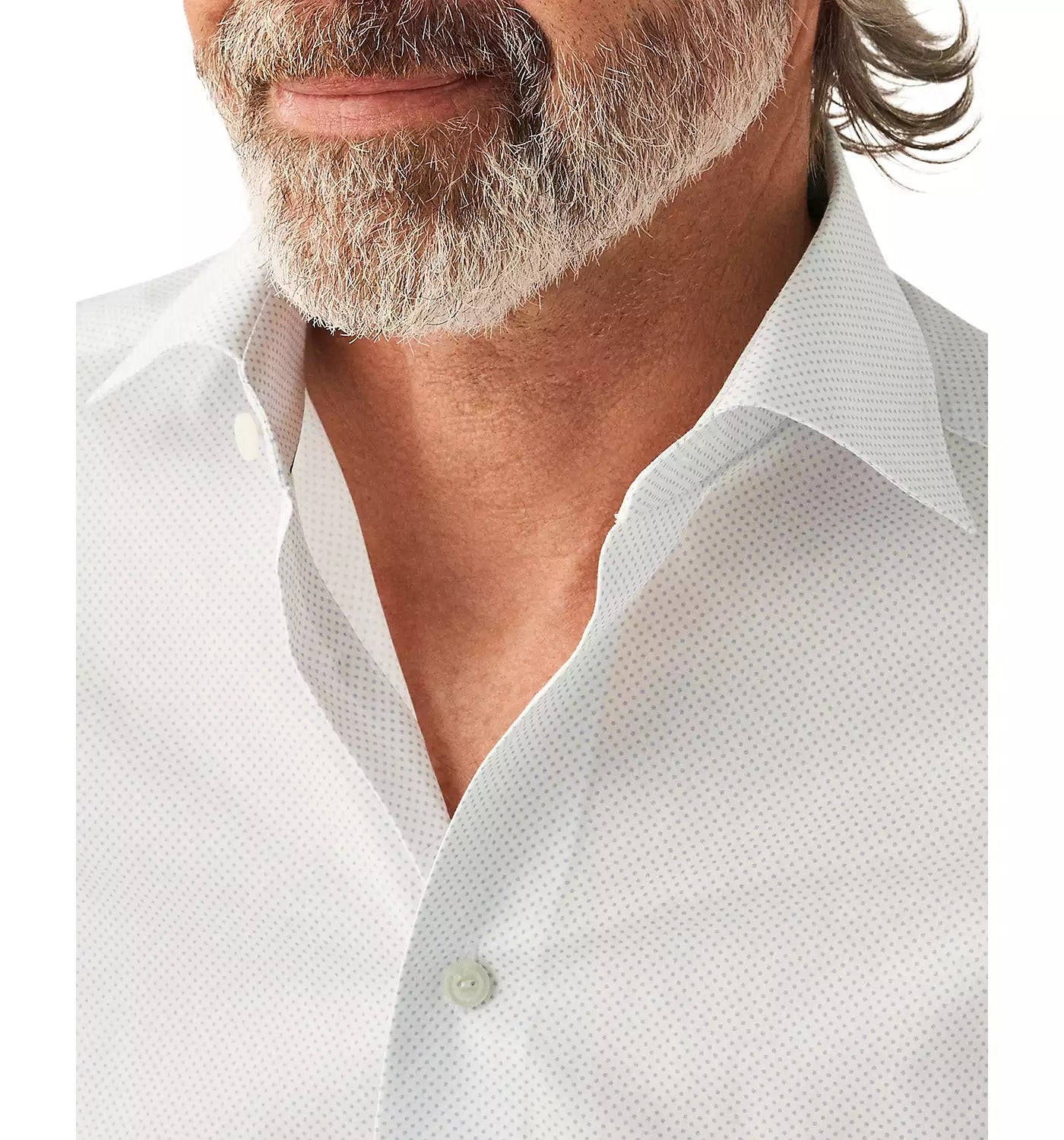 Eton Mens Slim Fit Polka Dot Dress Shirt 16.5 / 42 Blue White