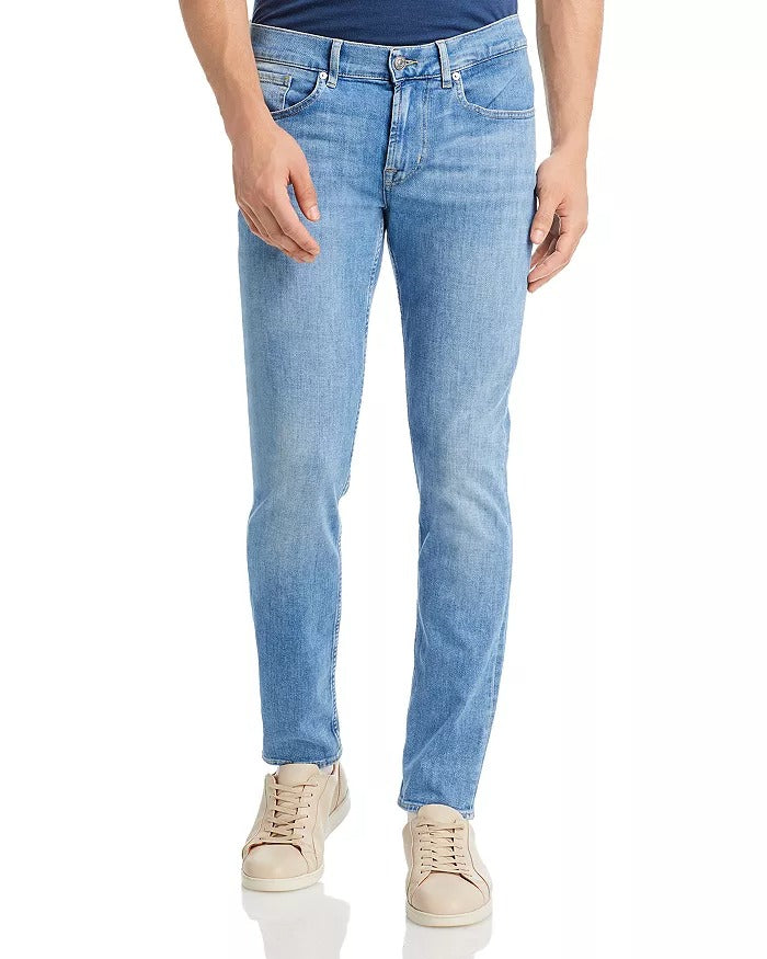 7 for All Mankind Slimmy Squiggle Slim Fit Jeans in Left Hand Size 32 Light Blue