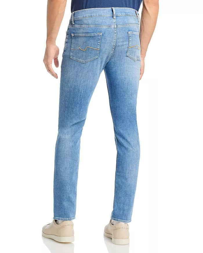 7 for All Mankind Slimmy Squiggle Slim Fit Jeans in Left Hand Size 32 Light Blue