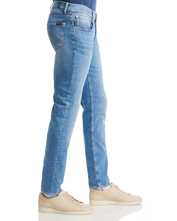 7 for All Mankind Slimmy Squiggle Slim Fit Jeans in Left Hand Size 32 Light Blue