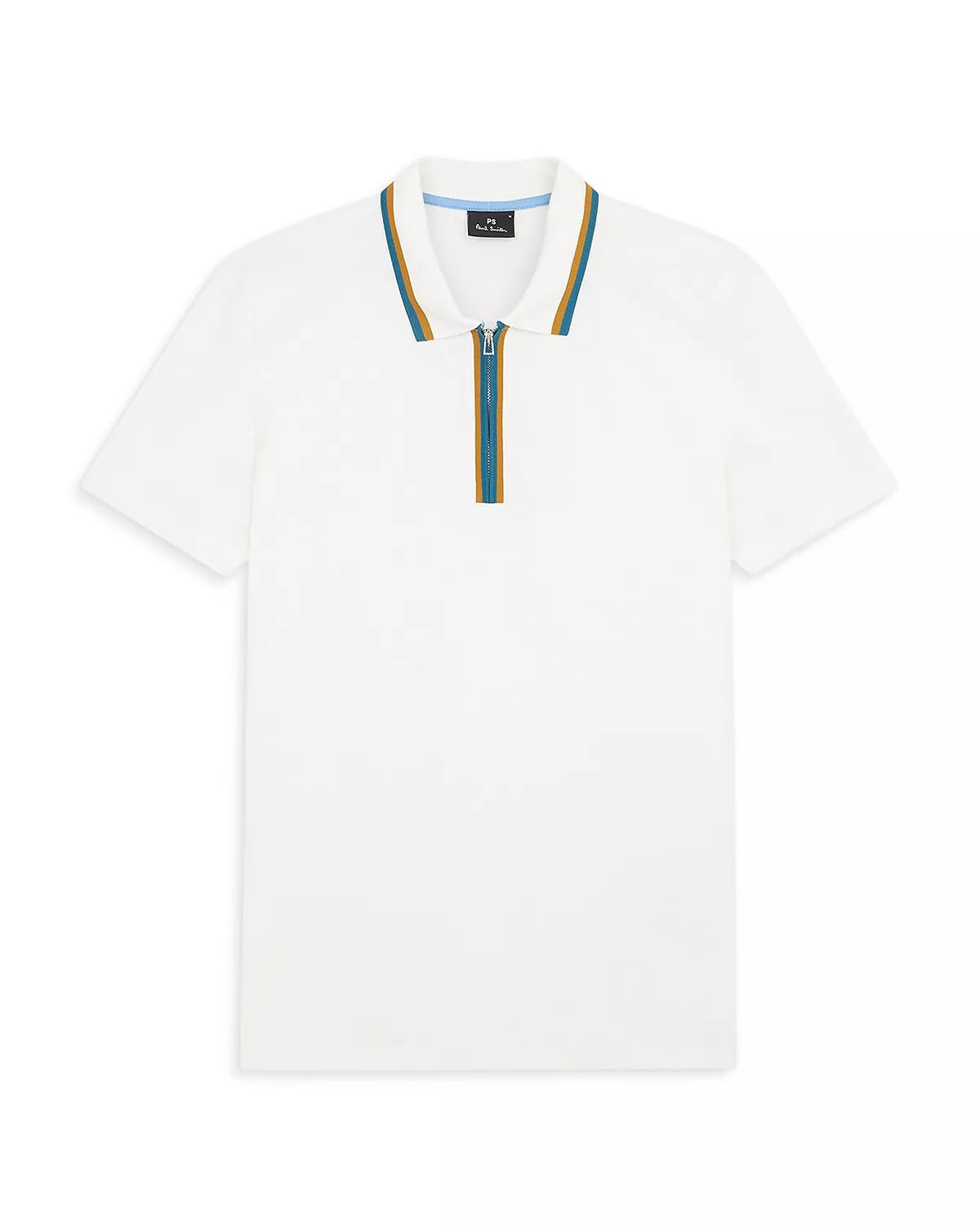 PS Paul Smith Short Sleeve Zip Regular Polo Shirt White Small