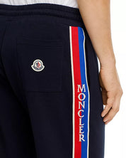 Moncler Mens Cotton Blend Regular Fit Sweatpants Small Navy Blue