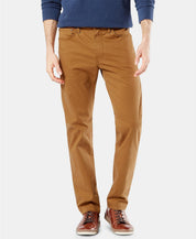 Dockers Mens Regular fit Jean Cut Pants 36 / 29 Dark Ginger Solid Stretch